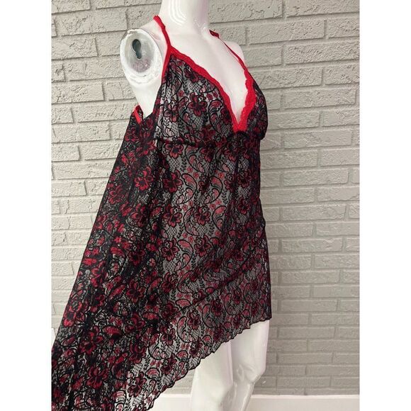 Secret Treasures Women’s Plus Black & Red Floral Lace Lingerie/Sleepwear Size 2X - Picture 8 of 10